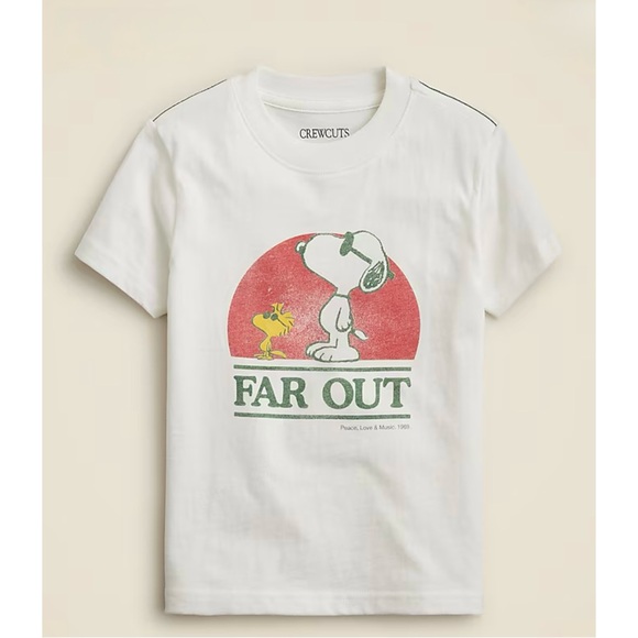 J. Crew Other - NWT J. Crew Peanuts® X Crewcuts "Far out" Graphic T-shirt White